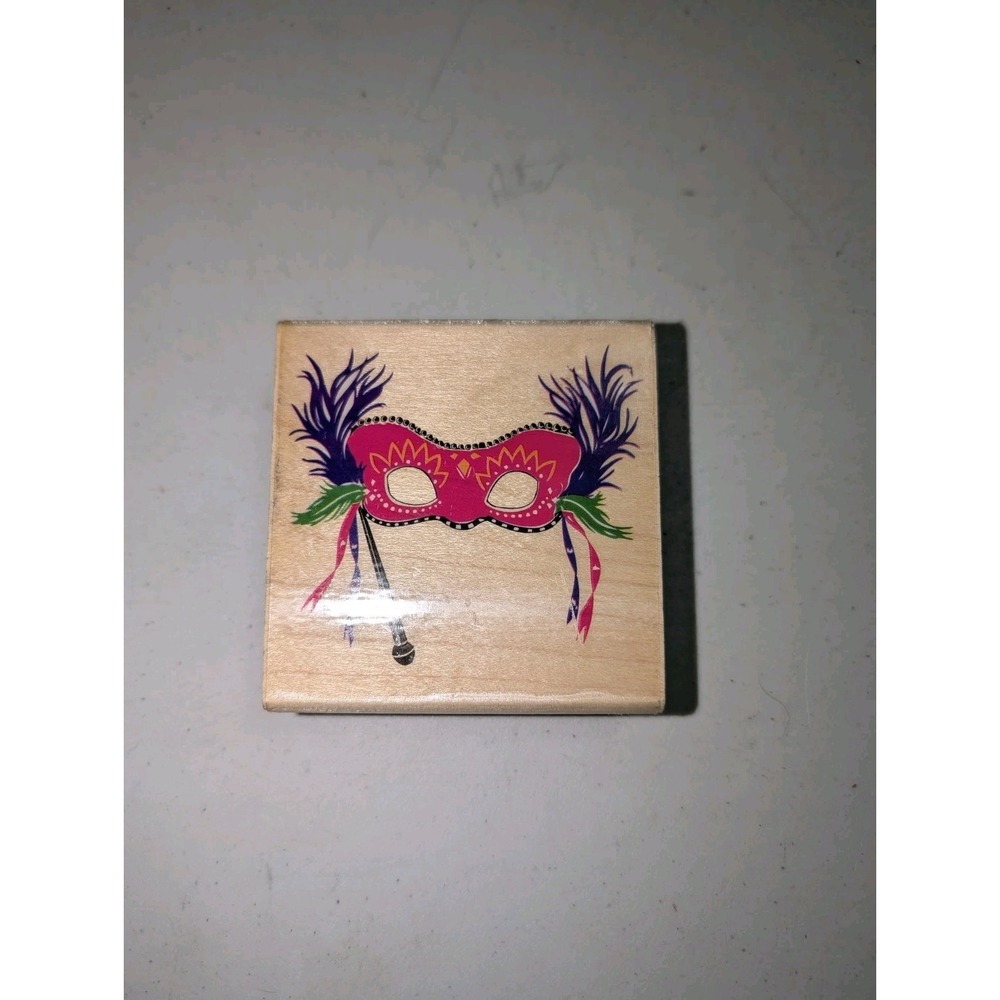 Posh Impressions‎ Rubber Stampede Mardi Gras Masque Mask Z484-H Rubber Stamp